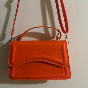 Orange Colour Fashion Bag  Strip Bag